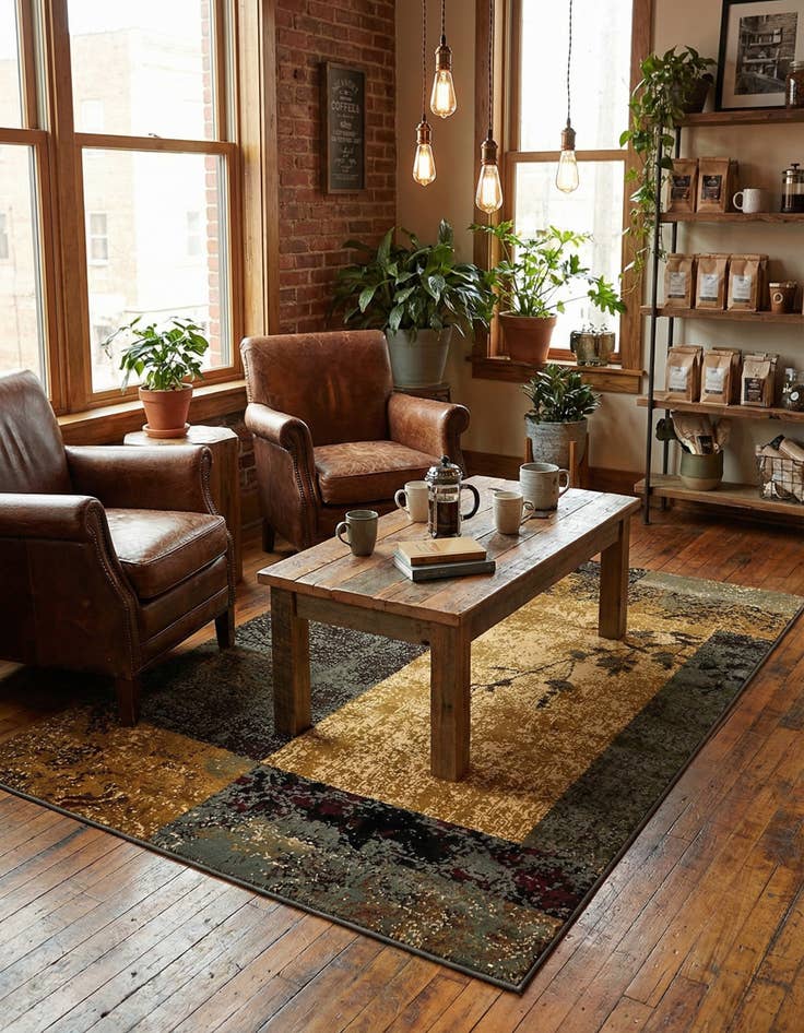 Detail image of 4' x 6' Coffee Shop Rug