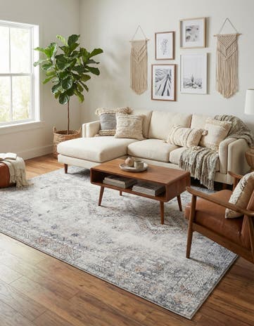 Ivory and Beige Yara Rug