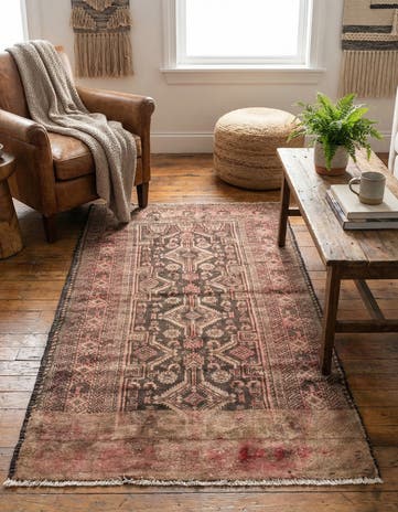 3' 4 x 5' 6 Hand Knotted Ultra Vintage Persian Wool Rug