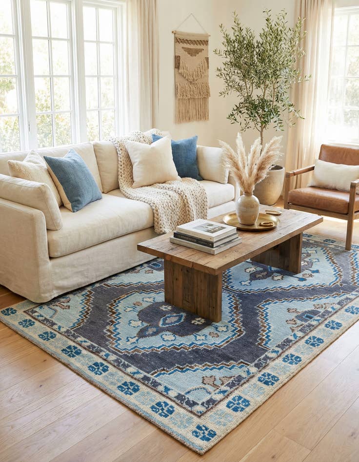 Detail image of 5' 10 x 9' 1  Hand Knotted Moroccan Wool Rug