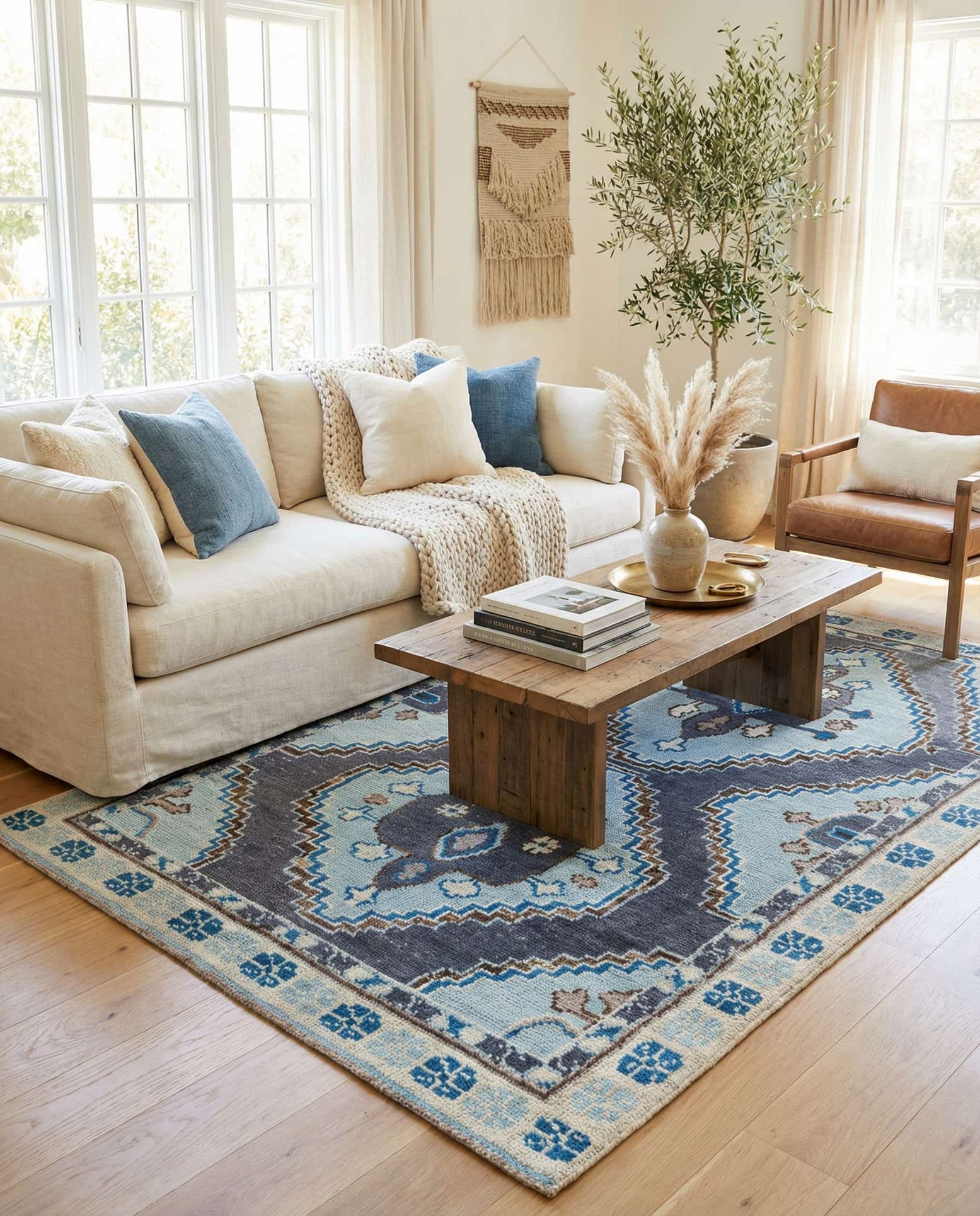 5' 10 x 9' 1 Hand Knotted Moroccan Wool Rug