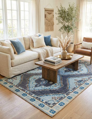 5' 10 x 9' 1 Hand Knotted Moroccan Wool Rug