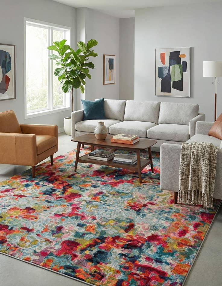 Detail image of  10' 6 x 16' 5  Washable Theia Rug