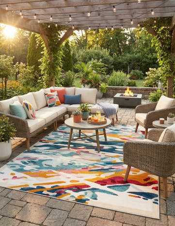 9' x 12' Easy-Clean Casablanca Indoor / Outdoor Rug
