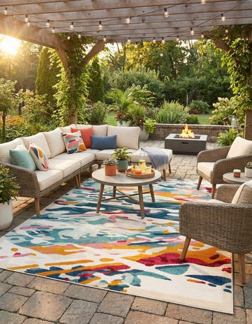 9' x 12' Easy-Clean Casablanca Indoor / Outdoor Rug