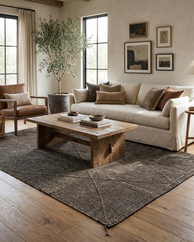 Detail image of 5' 9 x 9' 2 Hand Knotted Darya Wool Rug