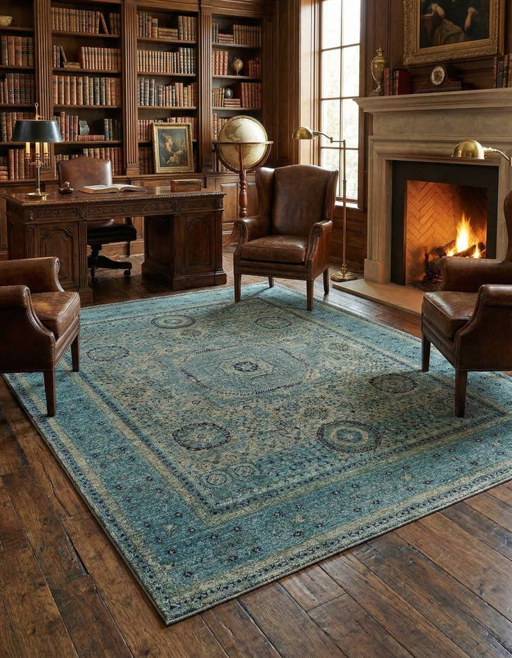 Detail image of 8' x 9' 9  Hand Knotted Mamluk Rug