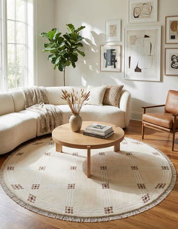6' 4 x 6' 4 Hand Knotted Darya Round Rug