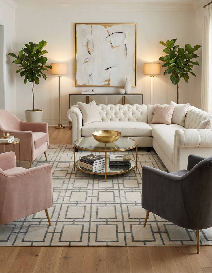 Detail image of  10' x 14'  Marilyn Monroe™ Glam Deco Rug