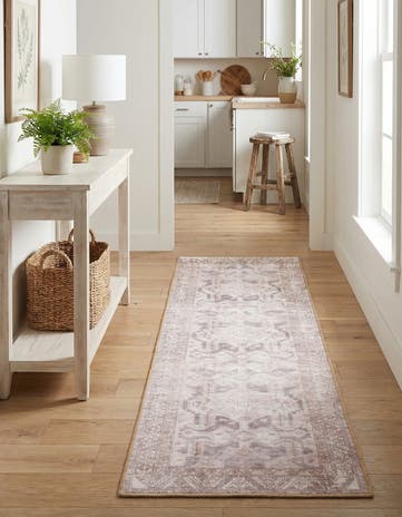 2' x 6' Washable Timeless Runner Rug