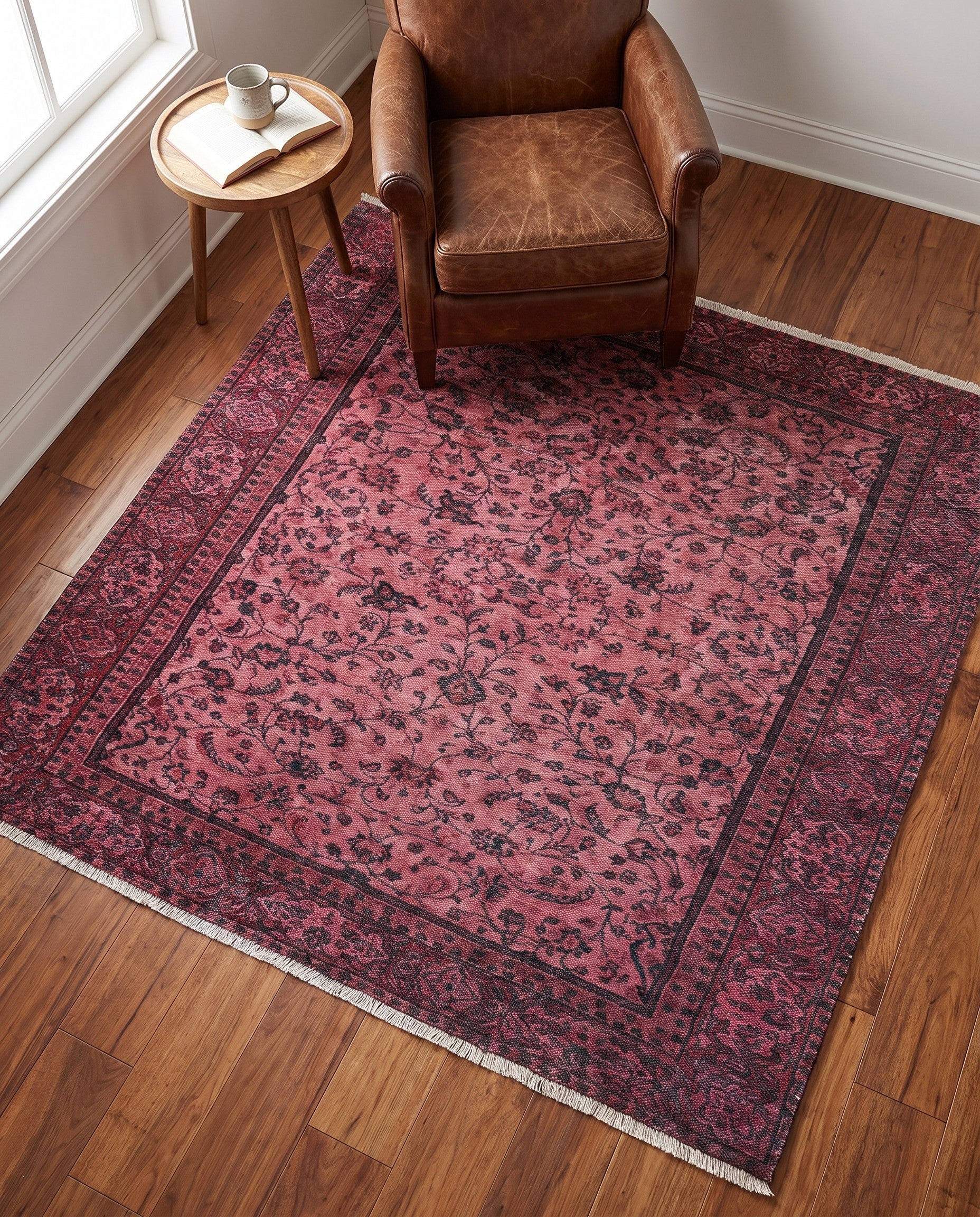 Antique Red Boutique Square Rug