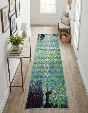 Blue Ankara Runner Rug