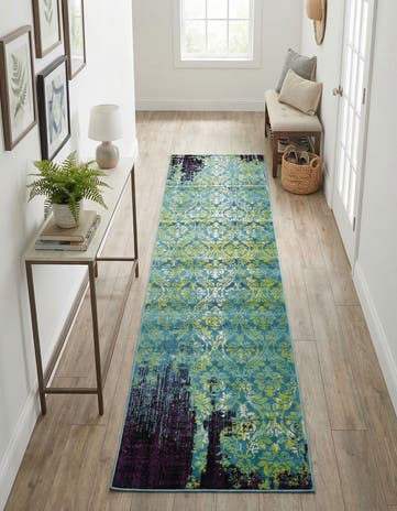 Blue Ankara Runner Rug