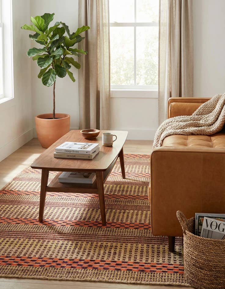 Detail image of 3' 10 x 6'  Hand Knotted Modern Ziegler Rug