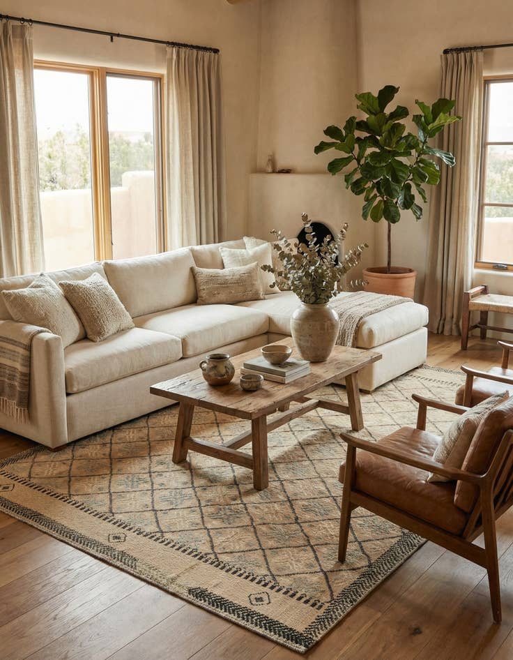 Detail image of 8' 7 x 11' 10  Hand Knotted Darya Wool Rug