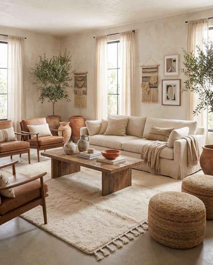 7' 1 x 10' 5 Hand Knotted Moroccan Wool Rug