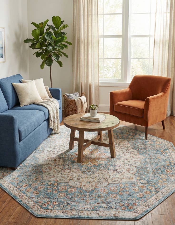 Detail image of 7' x 7' Newport Octagon Rug