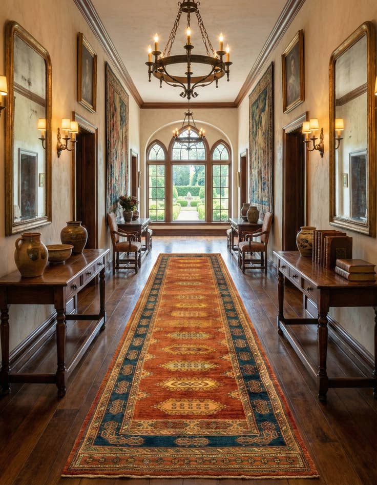 Detail image of 2' 10 x 13' 8 Luribaft Wool Runner Rug