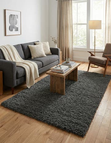 4' x 6' Solid Shag Rug