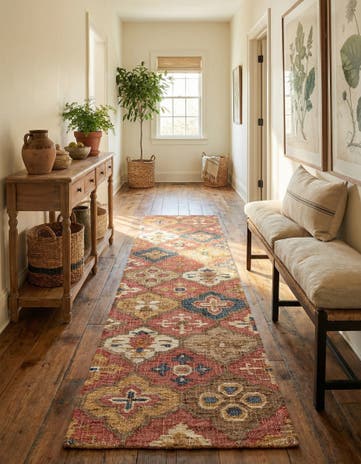 2' 7 x 12' Hand Woven Kala Handwoven Jute Runner Rug