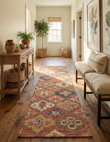Hand Woven Kala Handwoven Jute Runner Rug