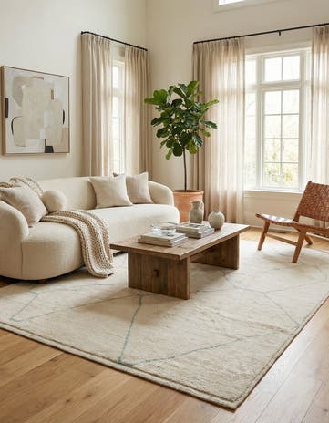 8' 2 x 10' 2 Hand Knotted Moroccan Wool Rug