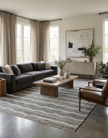 9' 1 x 11' 9 Hand Woven Kilim Modern Wool Rug