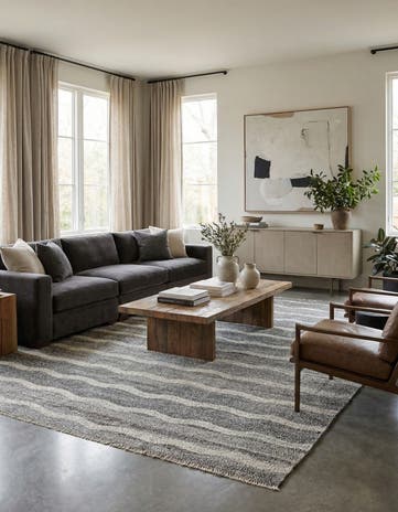 9' 1 x 11' 9 Hand Woven Kilim Modern Wool Rug