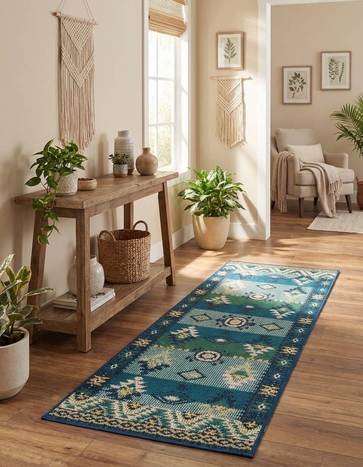 Detail image of  2' x 6'  Washable Baja Indoor / Outdoor Runner Rug