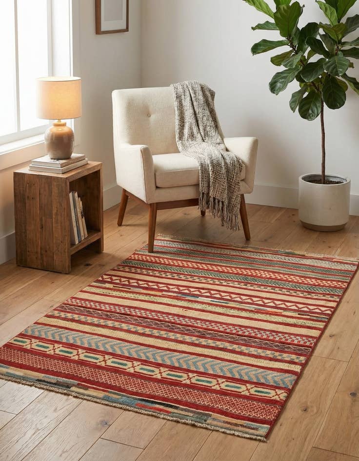 Detail image of 2' 9 x 4' 3  Hand Knotted Modern Ziegler Rug