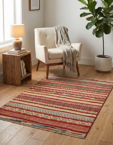2' 9 x 4' 3 Hand Knotted Modern Ziegler Rug