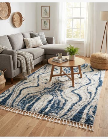 Blue Lagom Shag Rug
