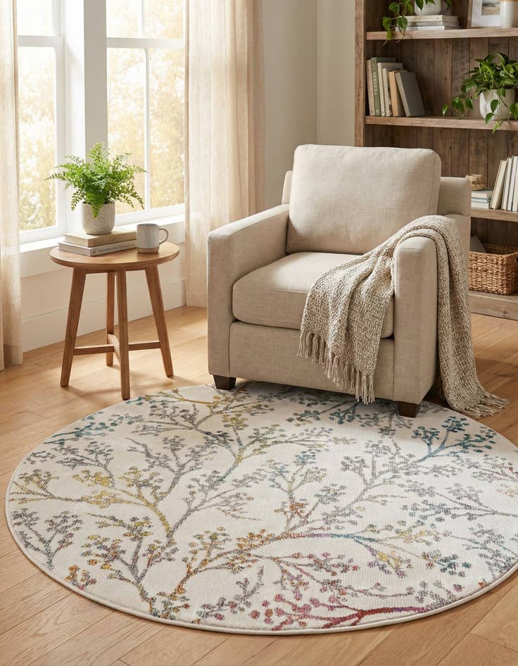 Detail image of 3' 3 x 3' 3 Blossom Round Rug