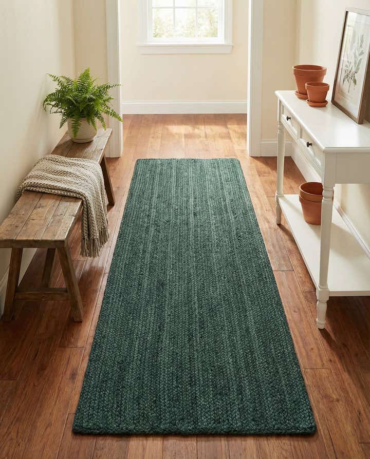 2' x 6' 1 Handmade Braided Jute Runner Rug