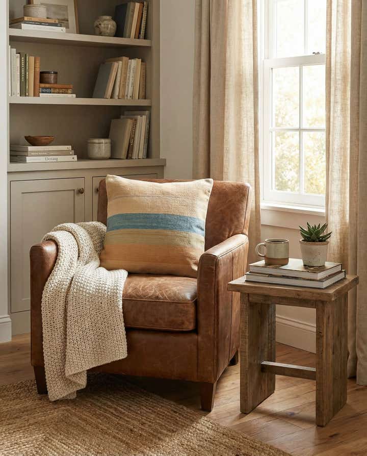 1' 7 x 1' 8 Hand Woven Pillow Wool Square Rug
