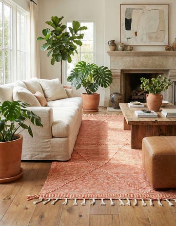 6' 6 x 11' 2 Hand Knotted Moroccan Wool Rug
