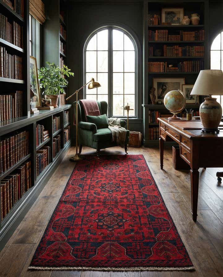 2' 8 x 6' 4 Hand Knotted Khal Mohammadi Wool Runner Rug