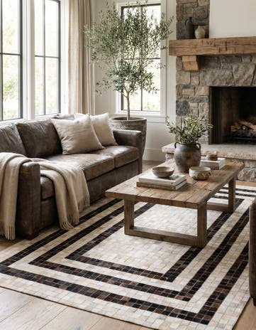 5' 1 x 8' Cowhide Stocks Rug