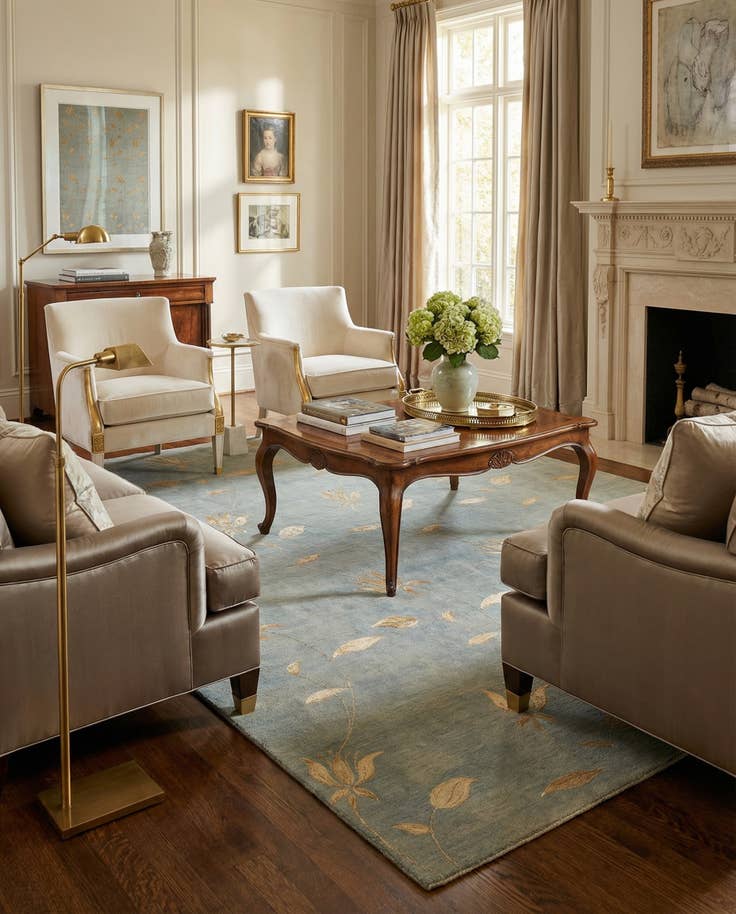 Detail image of 6' 3 x 10' Hand Knotted Anar Rug