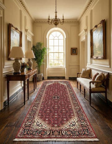 5' 4 x 10' 4 Hand Knotted Bidjar Wool Runner Rug