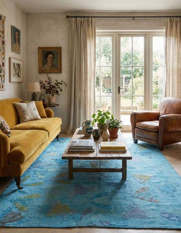 5' 8 x 8' 2 Hand Woven Kilim Suzani Wool Rug