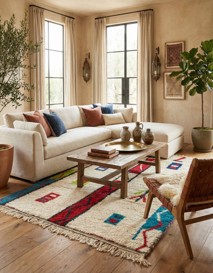 Detail image of 5' x 8' 2  Hand Knotted Moroccan Wool Rug