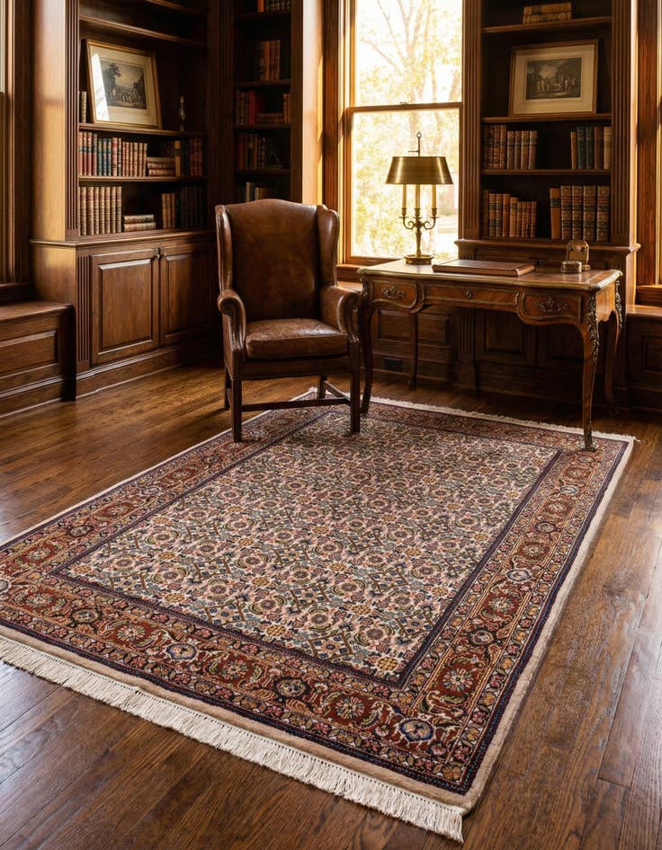 Detail image of 4' 4 x 6' 4  Hand Knotted Bidjar Wool Rug