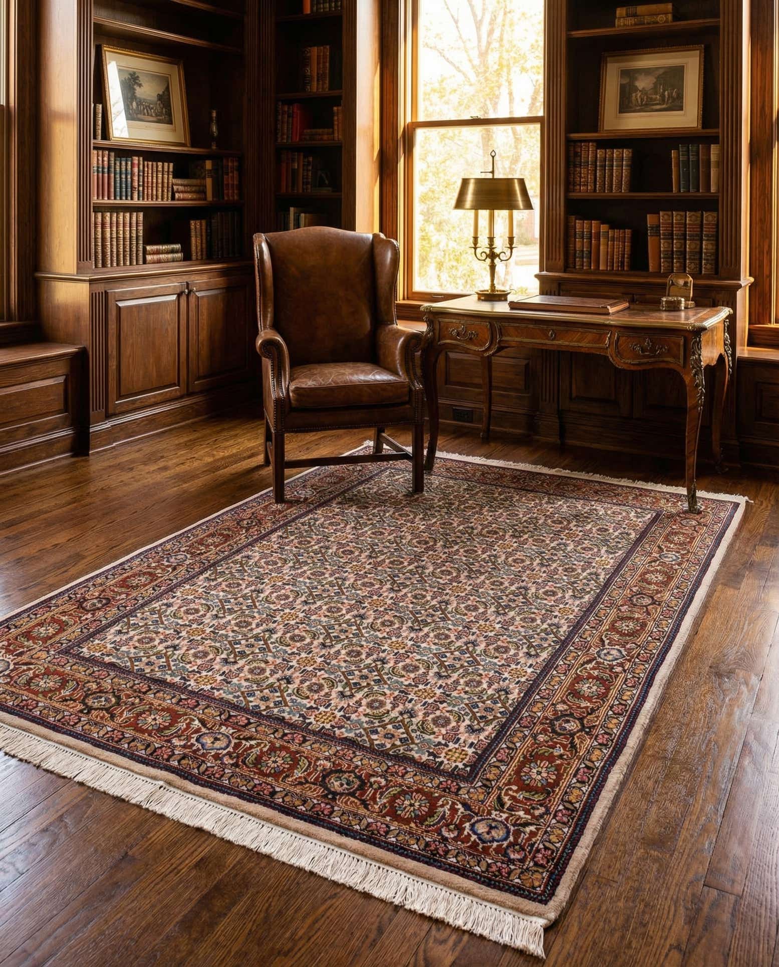 4' 4 x 6' 4 Hand Knotted Bidjar Wool Rug