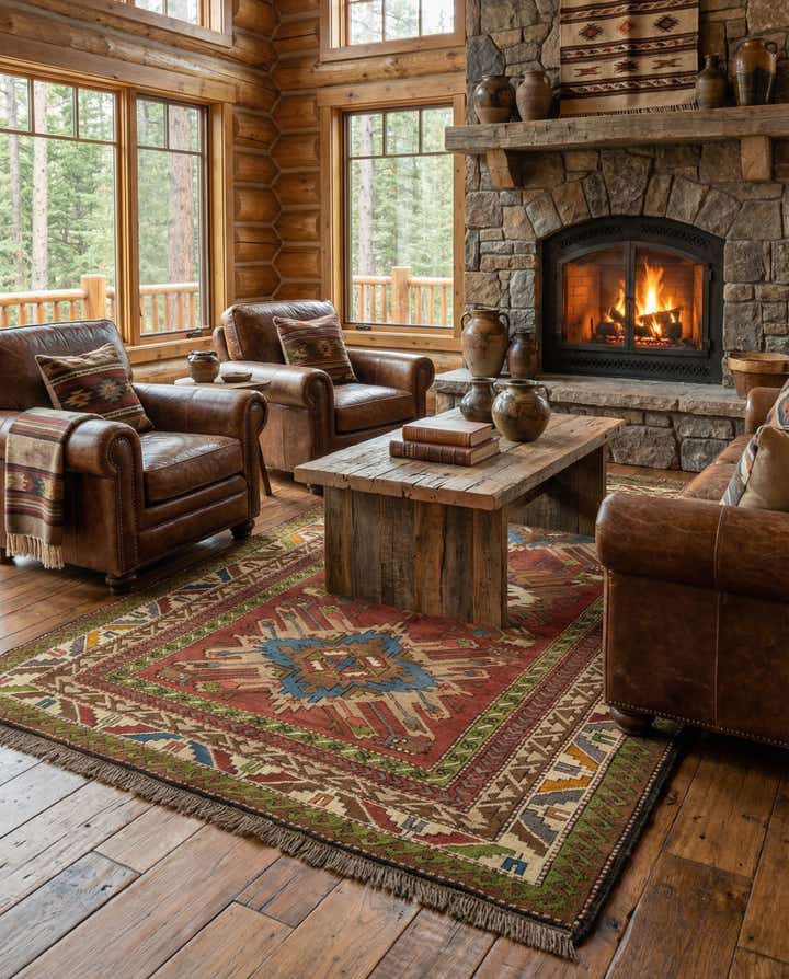 4' 3 x 7' 3 Hand Knotted Kars Wool Rug