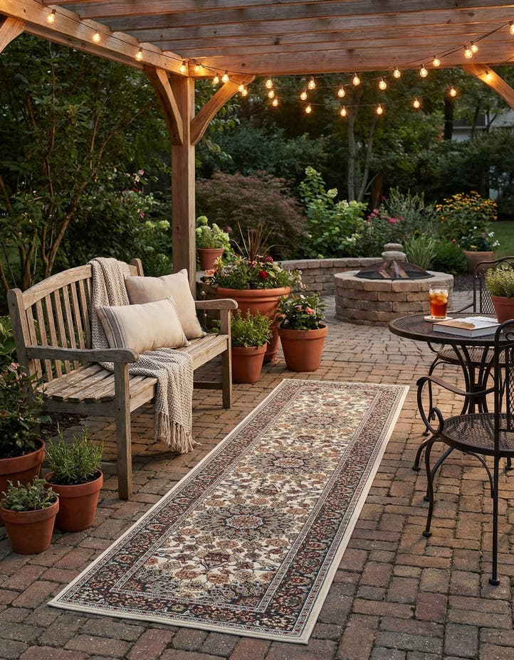 2' 7 x 12' Easy-Clean Traditional Indoor / Ou...