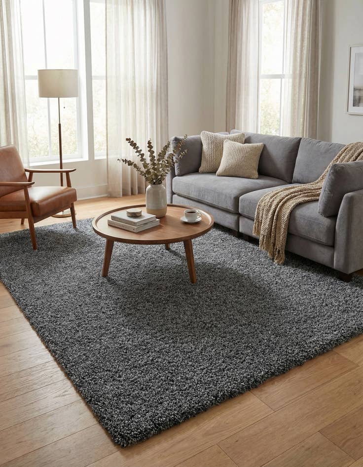 Detail image of  9' x 12' 2 Soft Solid Shag Rug