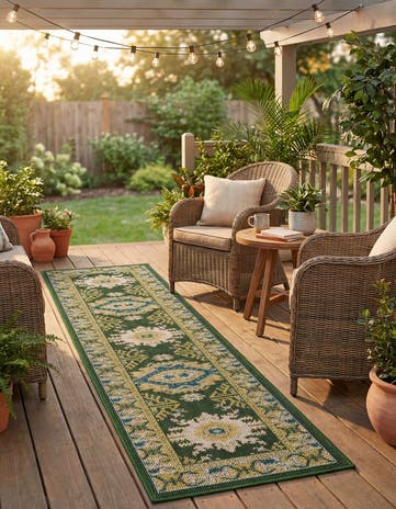 2' x 8' Easy-Clean Baja Indoor / Outdoor Runner Rug