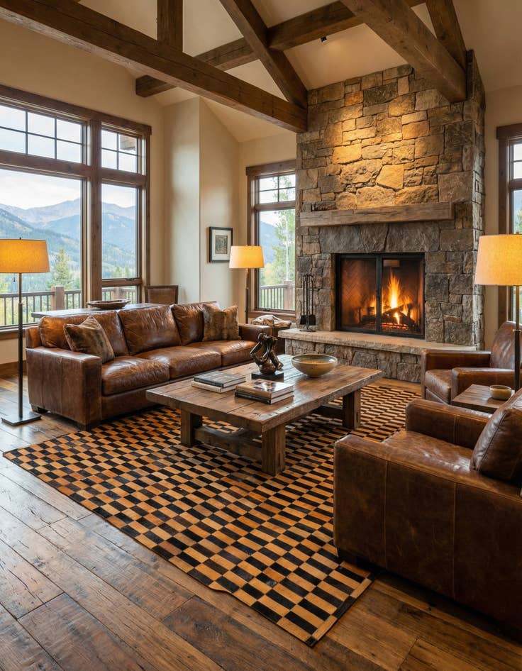 Detail image of  8' 1 x 9' 11 Cowhide - Patchwork Rug