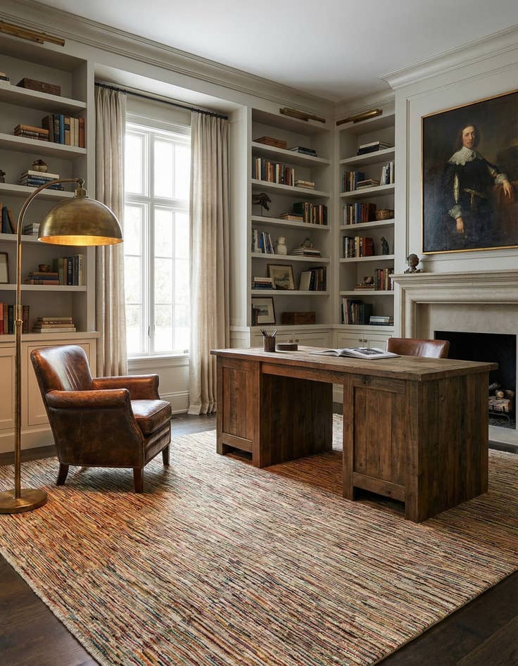 Detail image of 6' 6 x 9' 4  Hand Knotted Modern Ziegler Rug